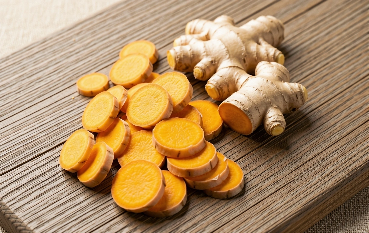 Rizom Kunyit dan Halia